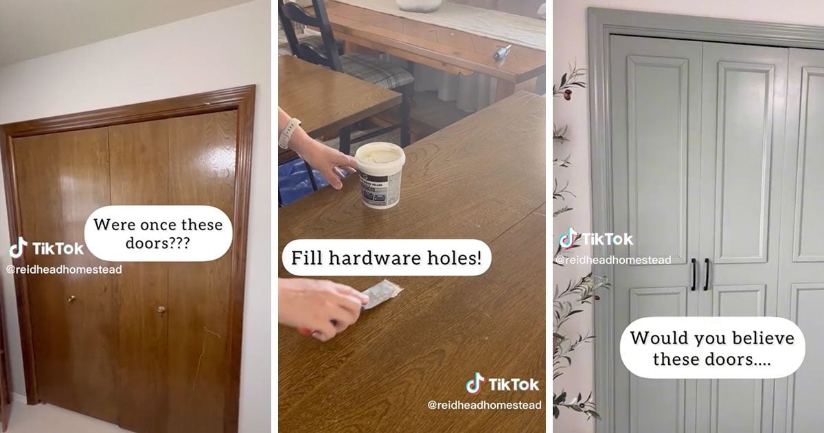 Regardez cette femme transformer complètement ses portes de placard ennuyeuses