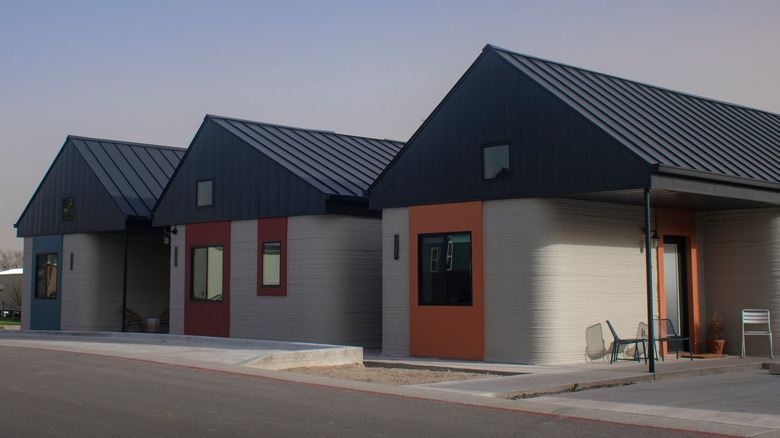 Concept de maison imprimé en 3D terminé