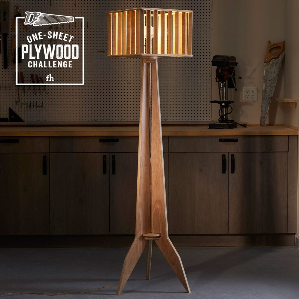 How to Turn a Single Sheet of Plywood Into a Stunning Floor Lamp