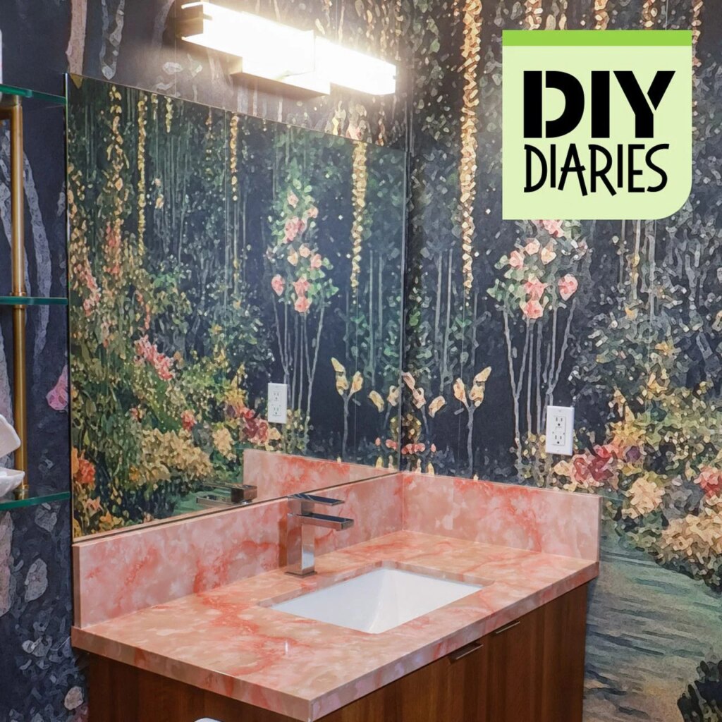 This DIYer Turned Their Ordinary Bathroom Into a Lush Secret Garden Paradise